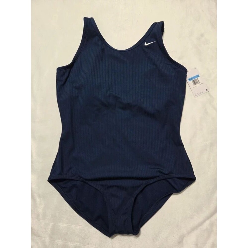 Size 40 Nike Ribbed Texture U-Back Low Leg One Piece NESSG016-440